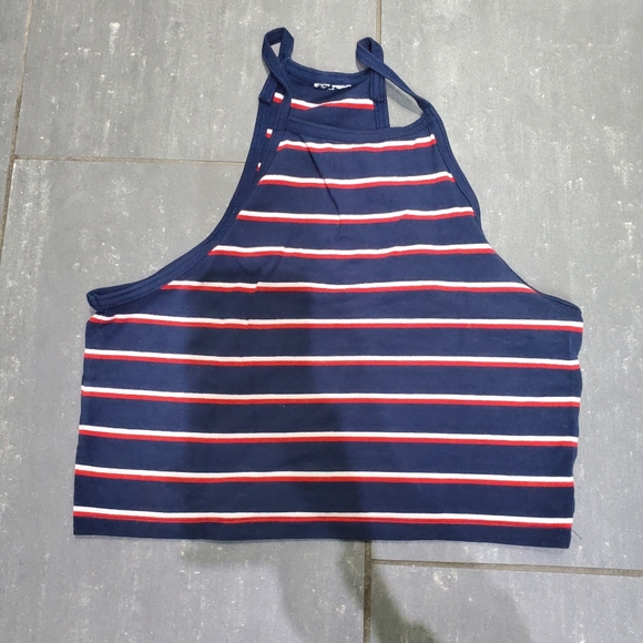 Stripped Halter Top - Picture 1 of 1